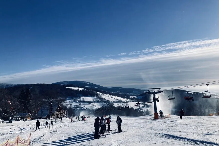 Lyžařský areál v Krkonoších